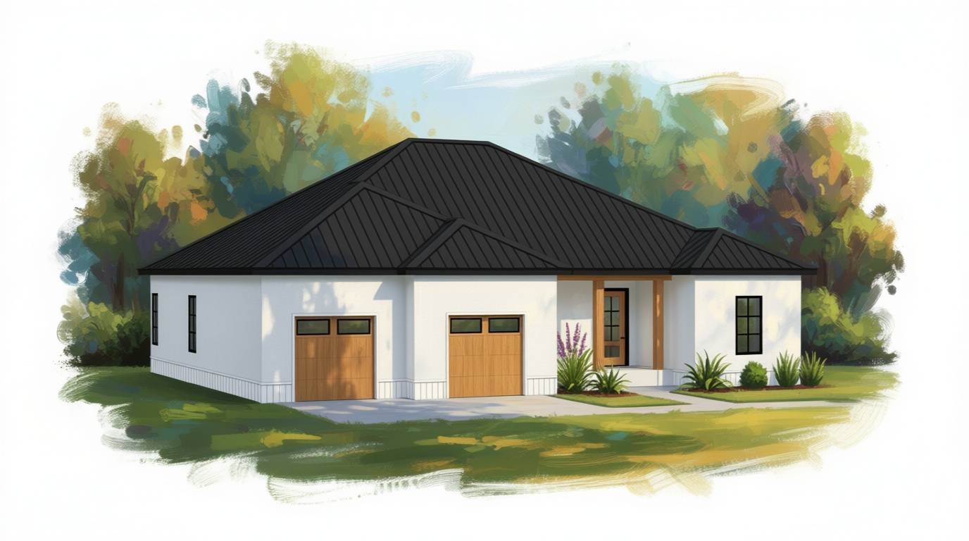 3 bedroom bright house plan exterior - 3,086 sq ft