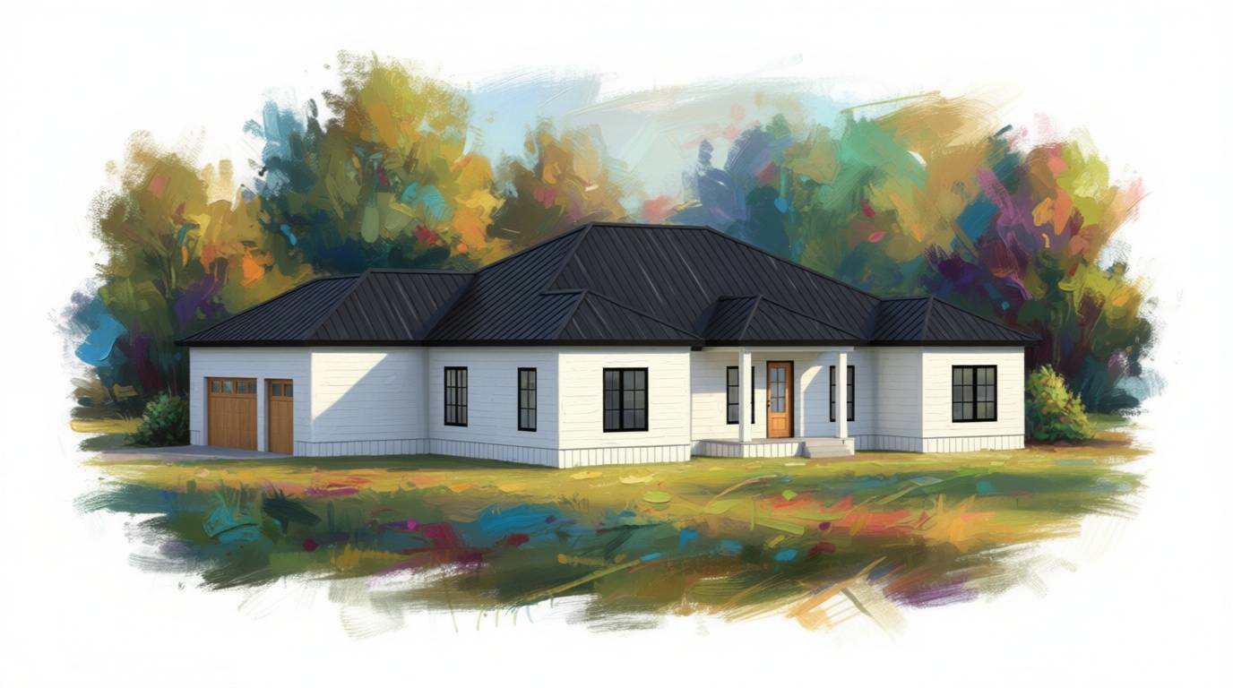 4 bedroom bright house plan exterior - 3,541 sq ft