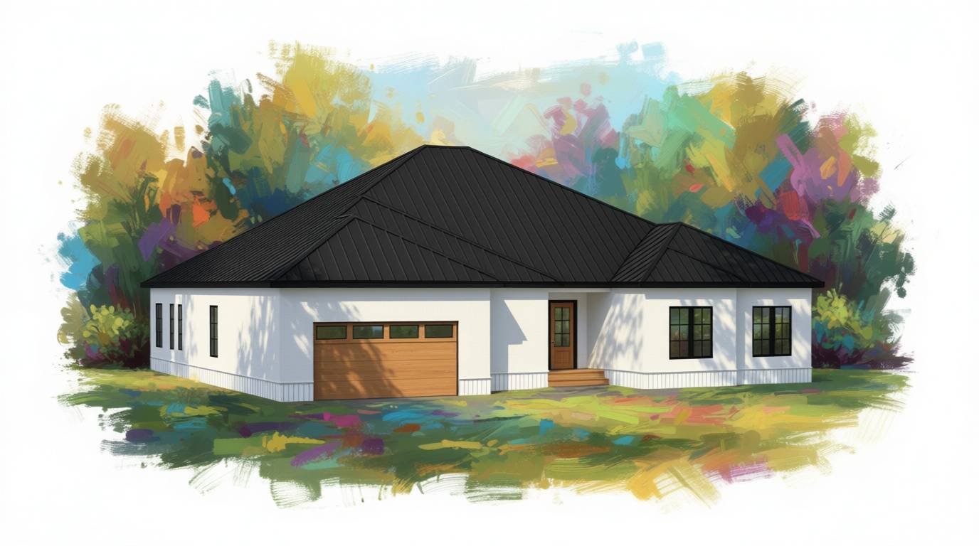 6 bedroom bright house plan exterior - 4,474 sq ft