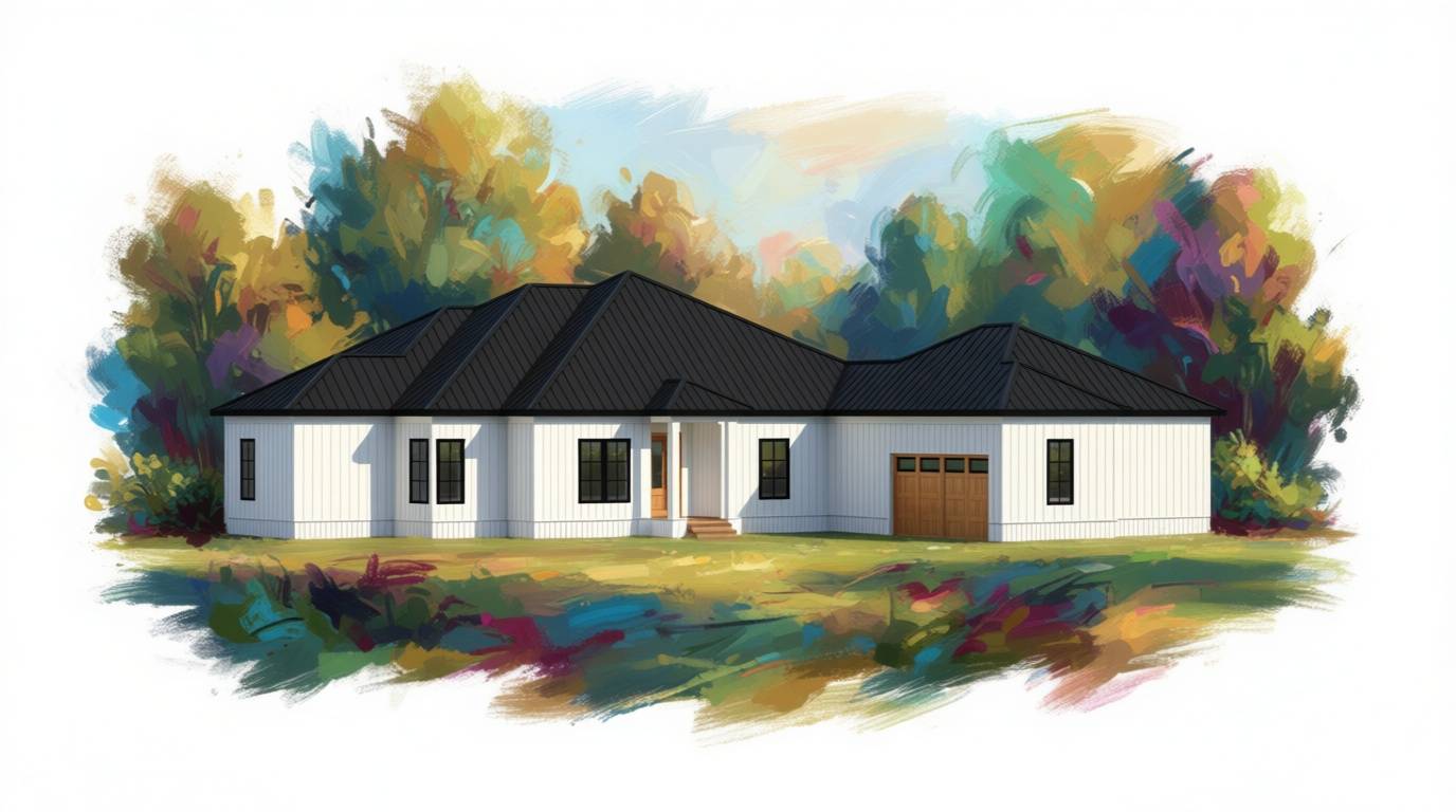 4 bedroom bright house plan exterior - 4,137 sq ft
