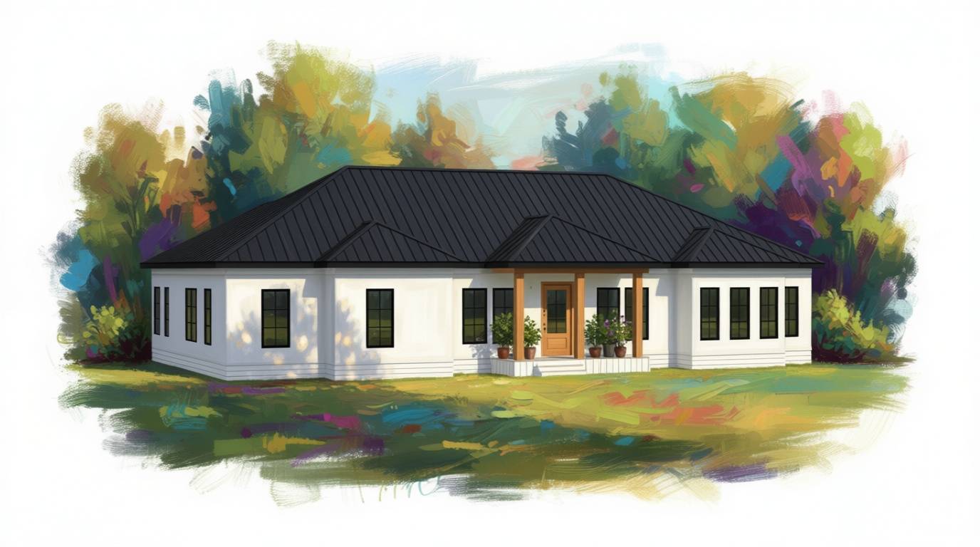 3 bedroom bright house plan exterior - 2,969 sq ft