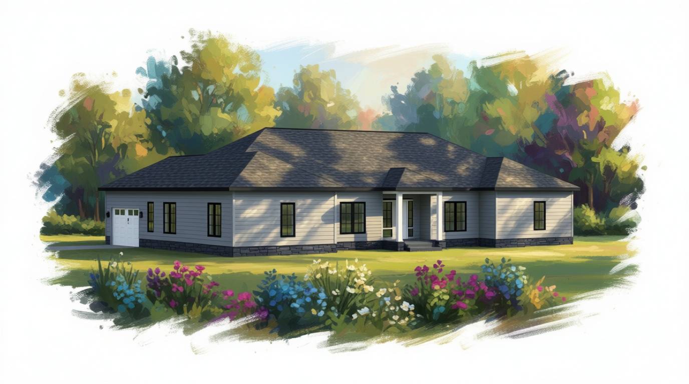 5 bedroom classic house plan exterior - 3,771 sq ft