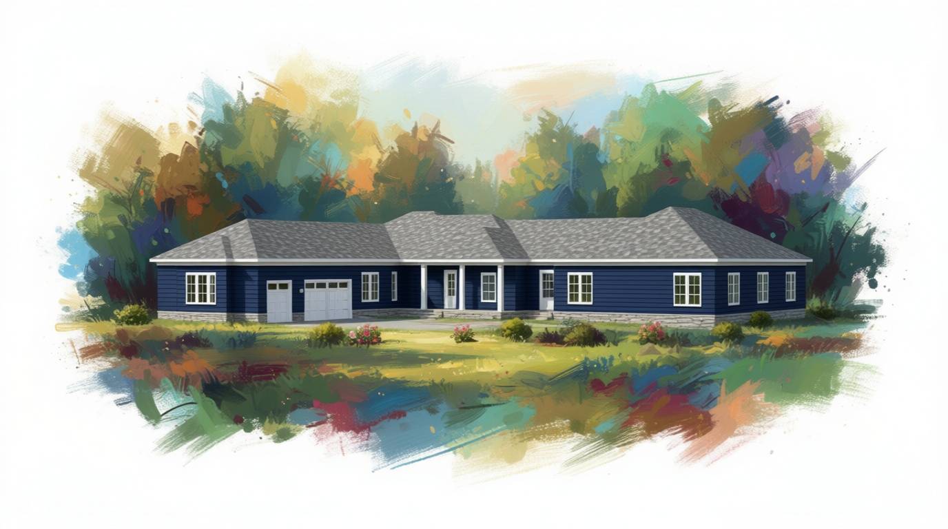 6 bedroom bold house plan exterior - 6,826 sq ft
