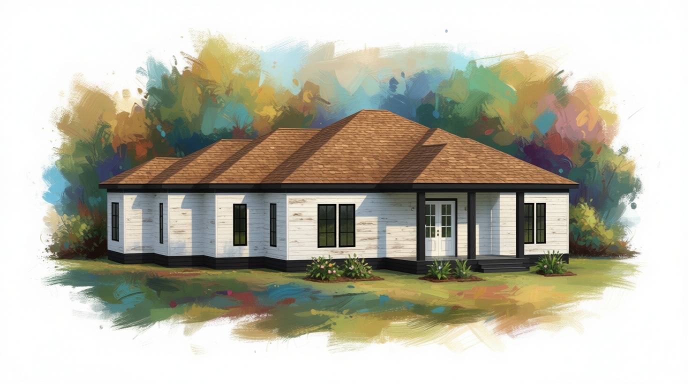 3 bedroom bright house plan exterior - 2,427 sq ft