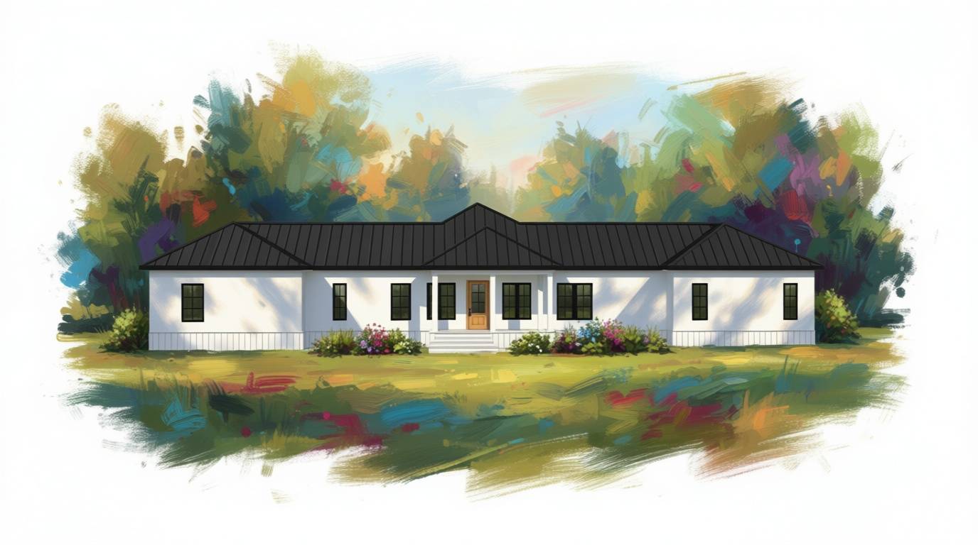6 bedroom bright house plan exterior - 4,474 sq ft