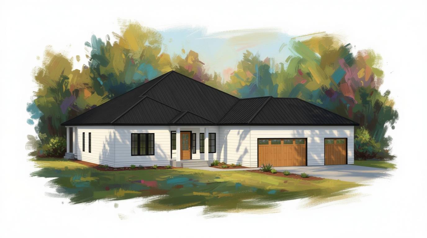 5 bedroom bright house plan exterior - 4,941 sq ft