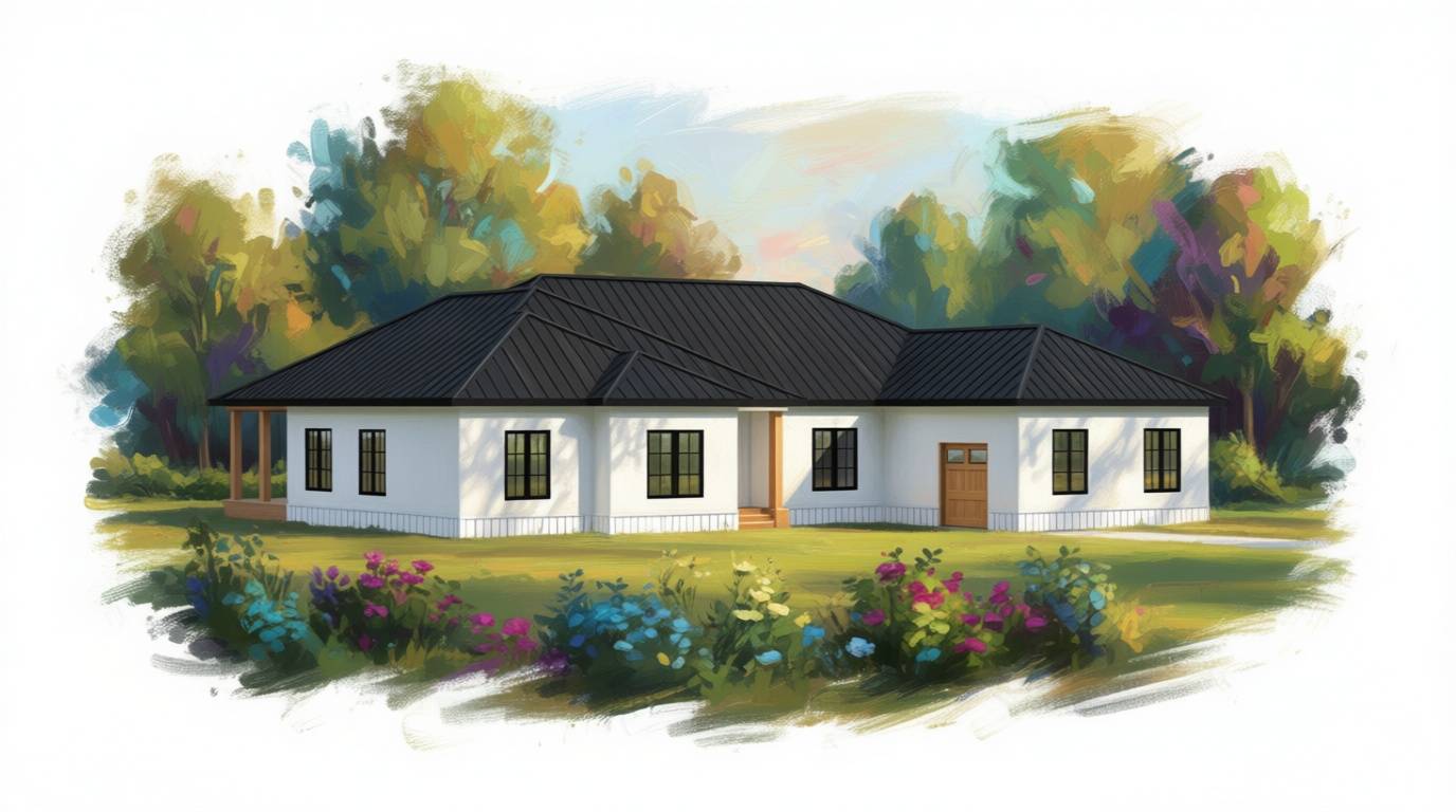 5 bedroom bright house plan exterior - 4,106 sq ft