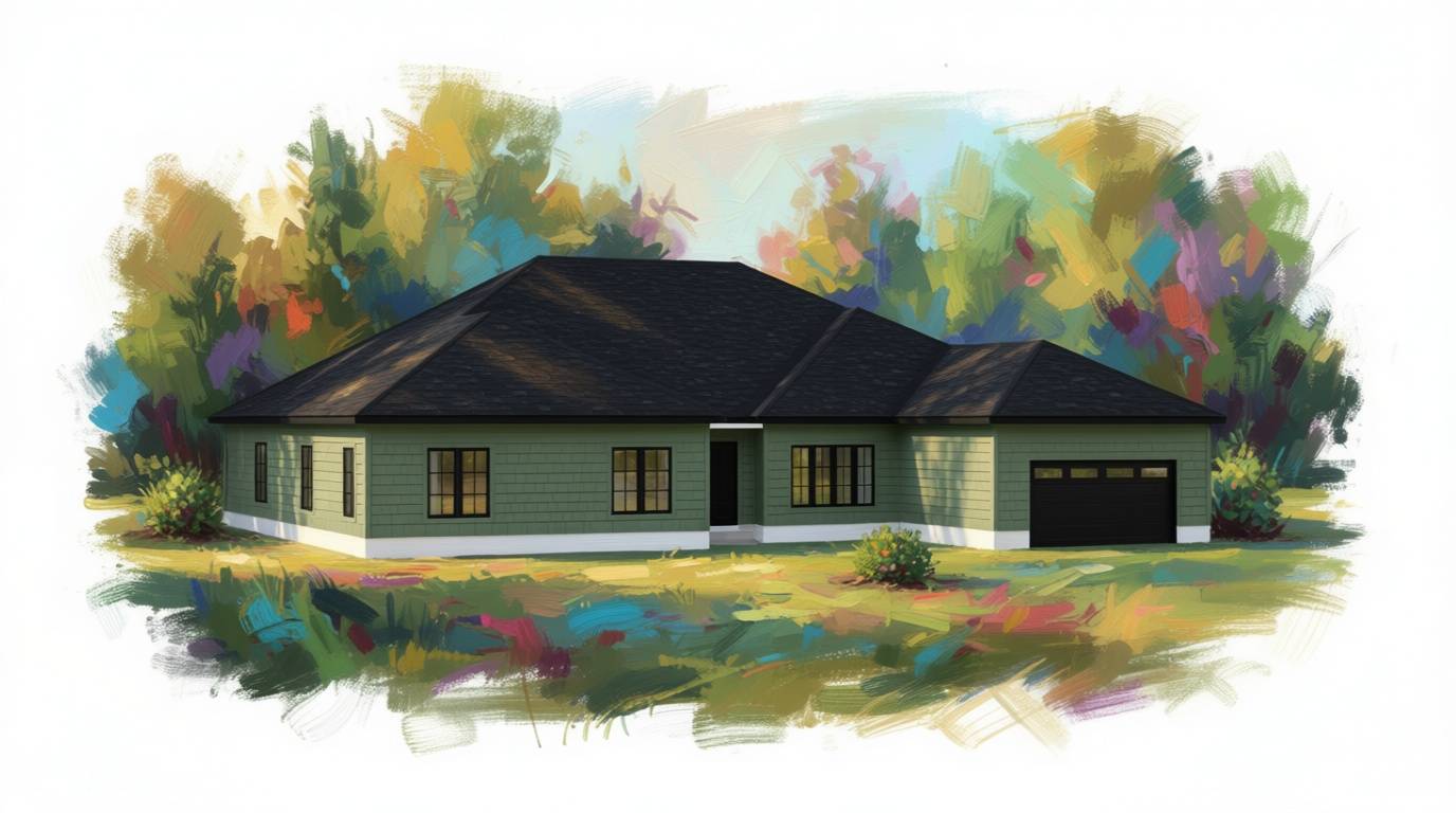 6 bedroom earthy house plan exterior - 5,297 sq ft