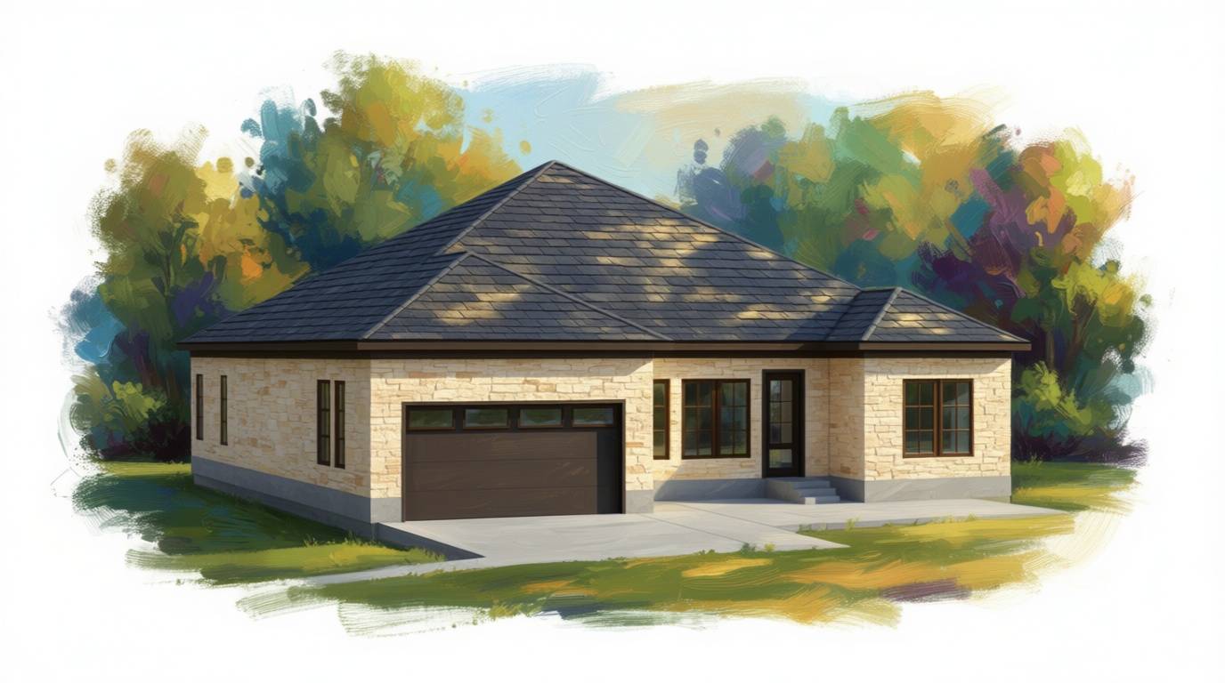 4 bedroom earthy house plan exterior - 3,174 sq ft