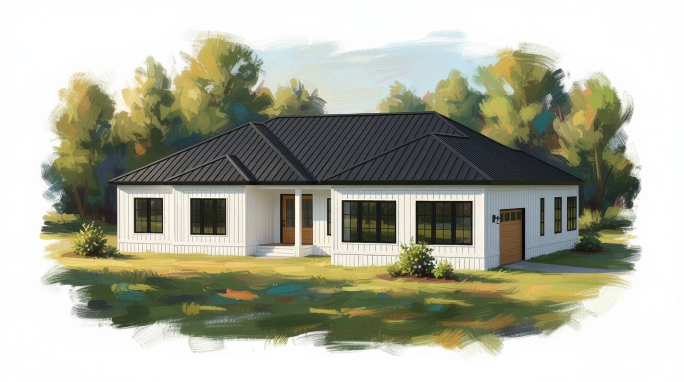 3 bedroom bright house plan exterior - 3,900 sq ft