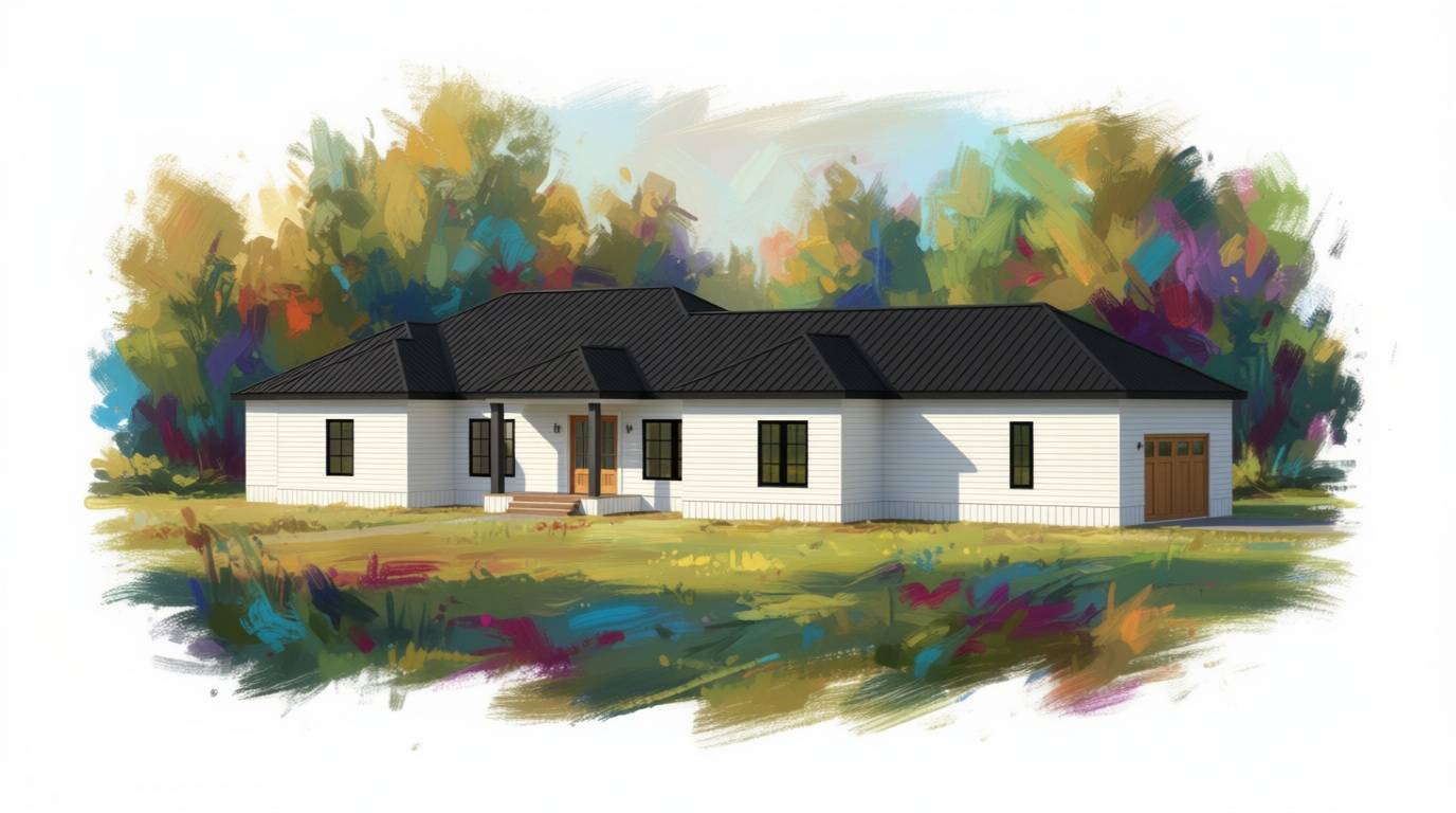 5 bedroom bright house plan exterior - 3,864 sq ft