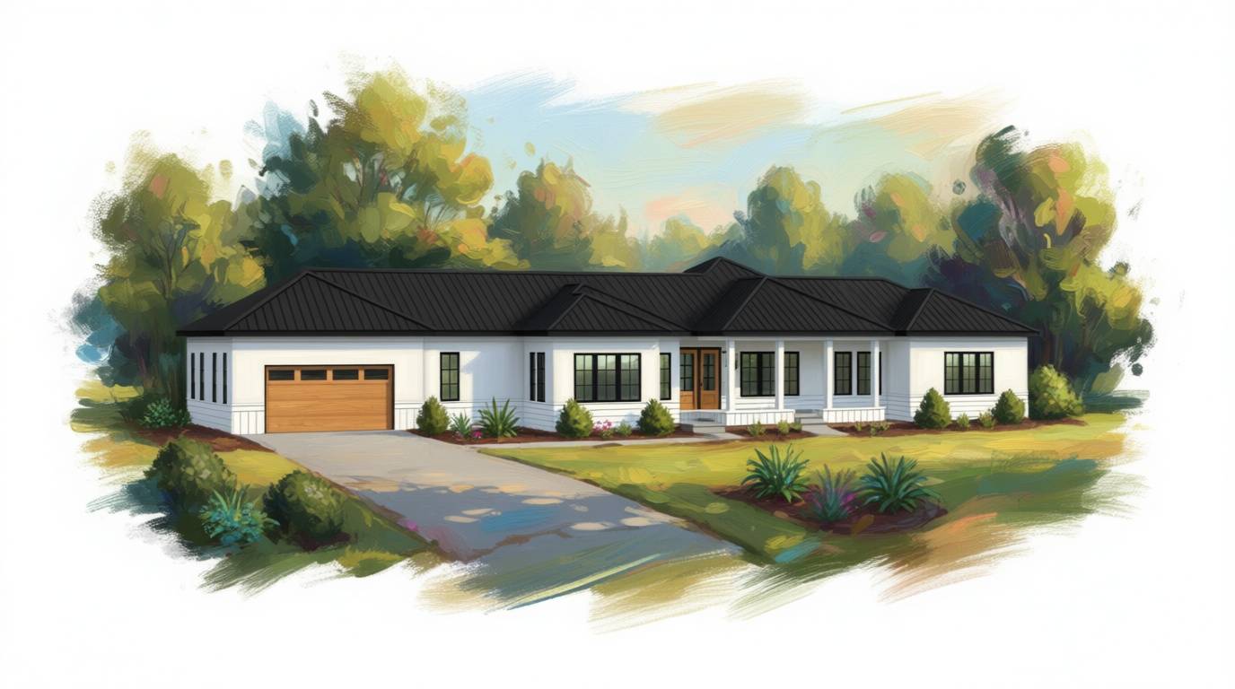 5 bedroom bright house plan exterior - 3,781 sq ft