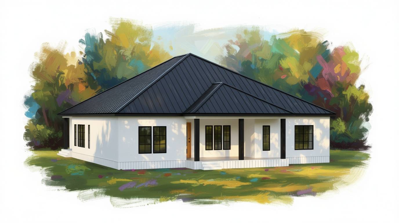 3 bedroom bold house plan exterior - 3,686 sq ft