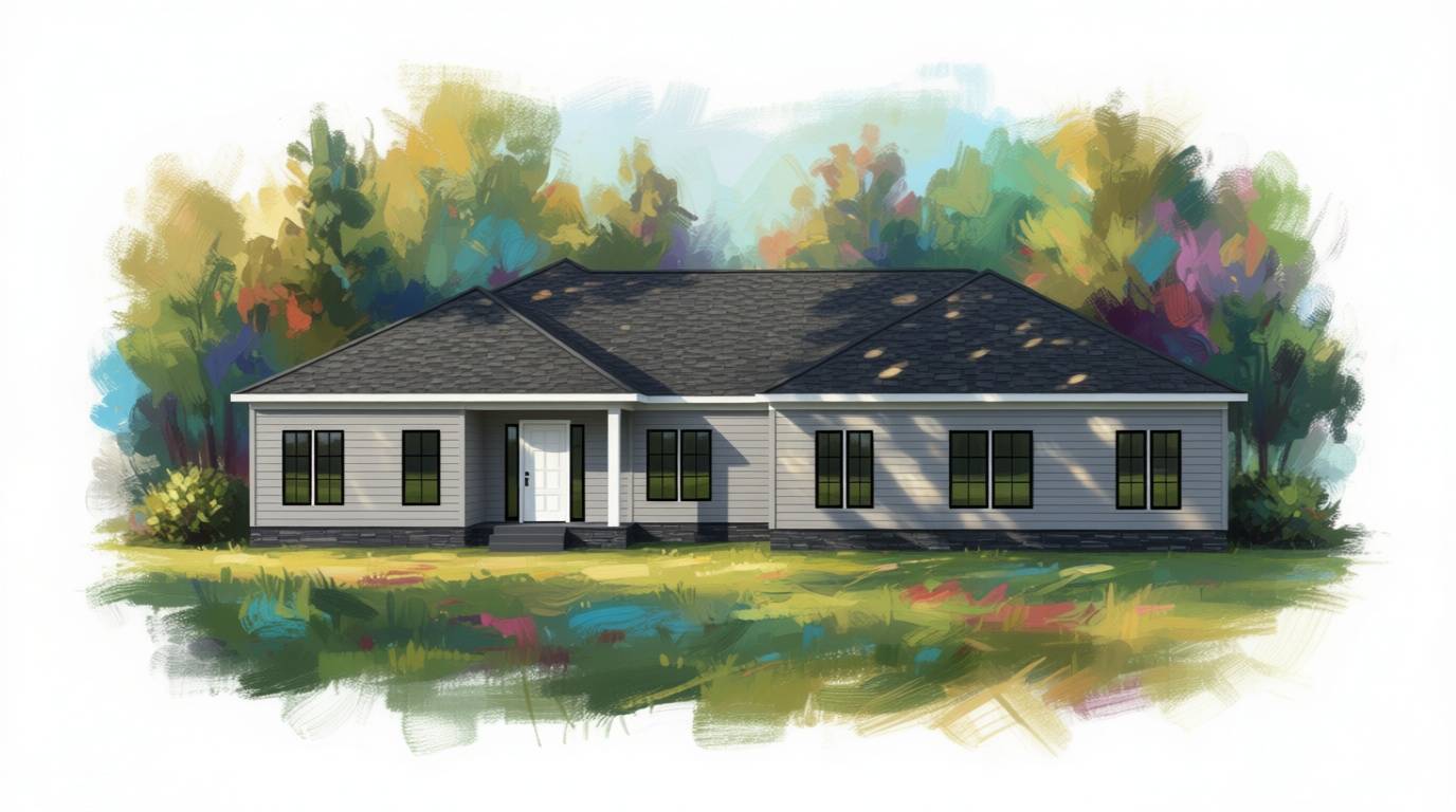 6 bedroom classic house plan exterior - 4,071 sq ft