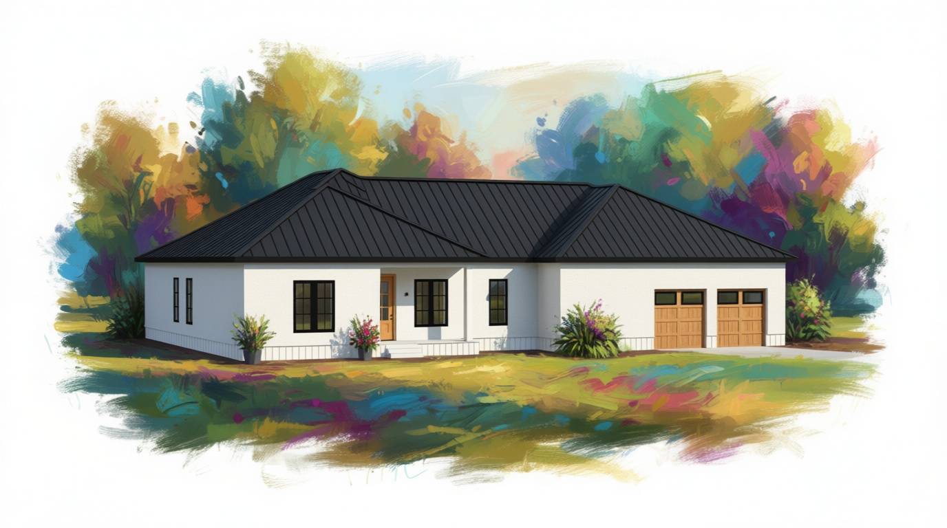3 bedroom bright house plan exterior - 3,935 sq ft