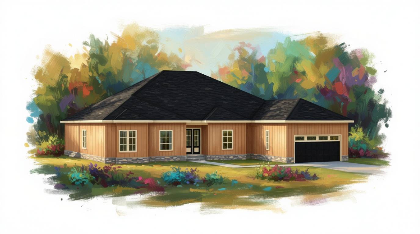 4 bedroom natural house plan exterior - 4,603 sq ft