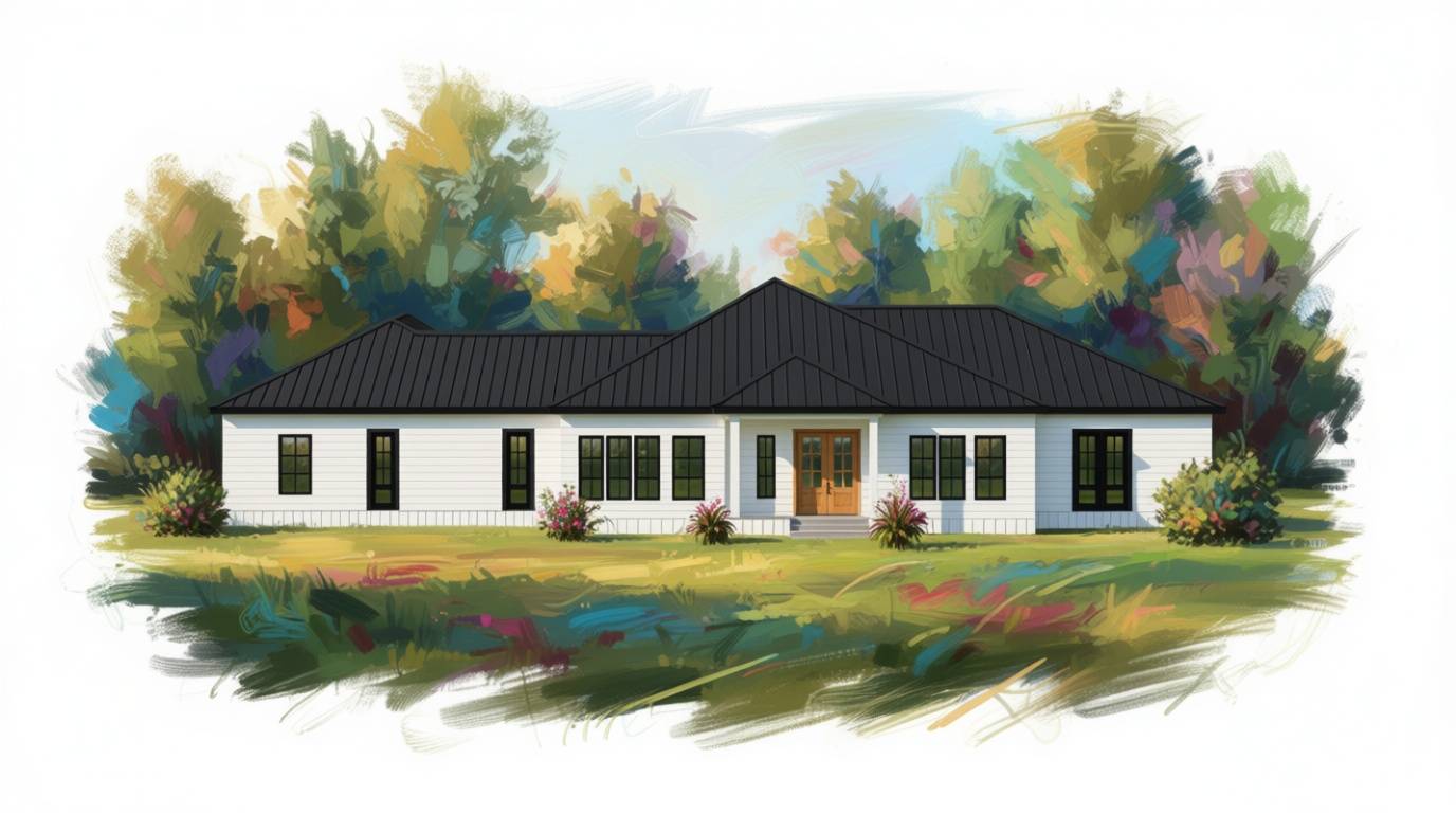 4 bedroom bright house plan exterior - 4,087 sq ft