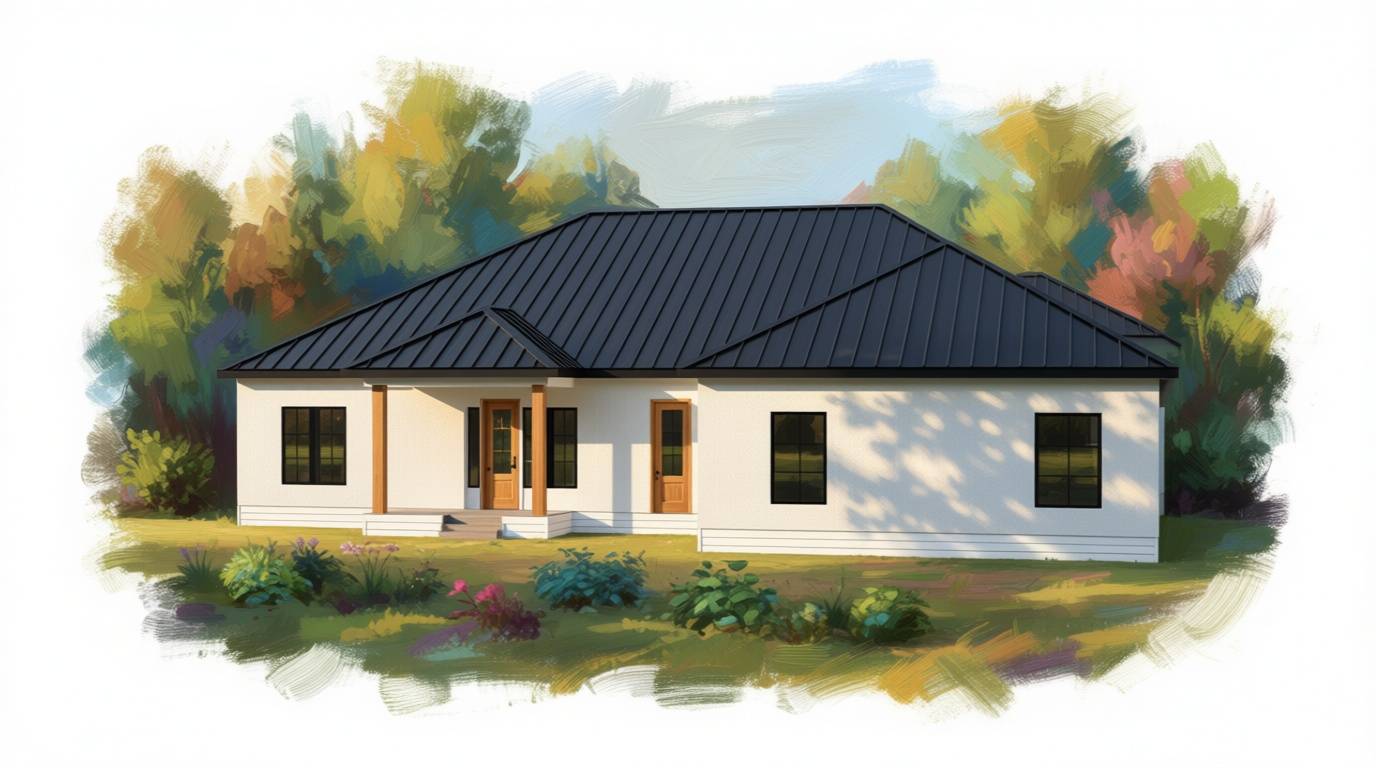 6 bedroom bright house plan exterior - 4,713 sq ft