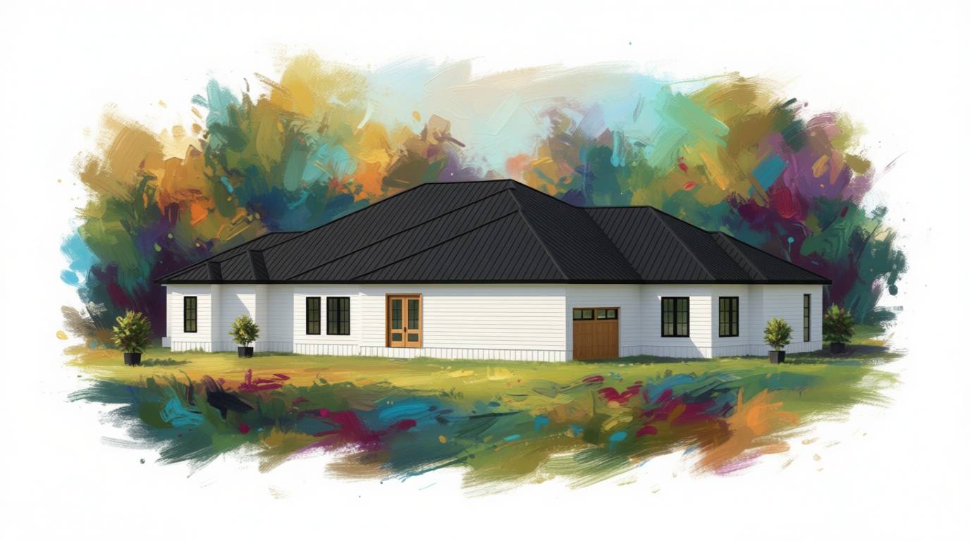 6 bedroom bright house plan exterior - 5,908 sq ft