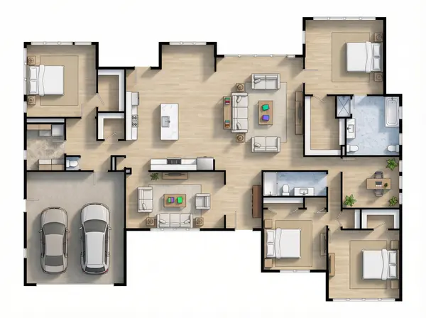 Spacious Natural 4-Bed floorplan