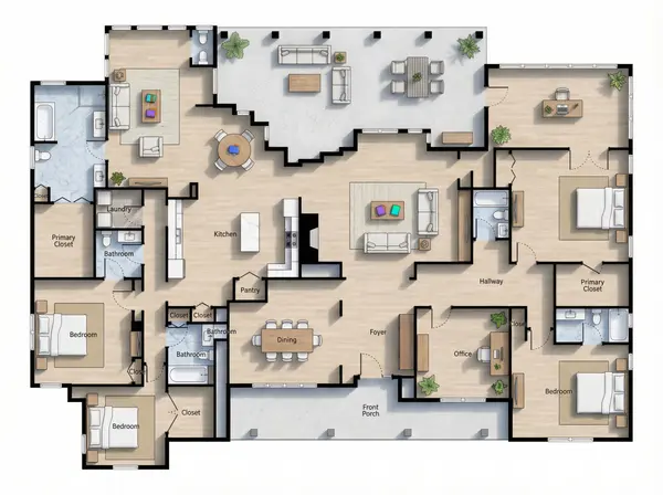 Earthy 4-Bed floorplan