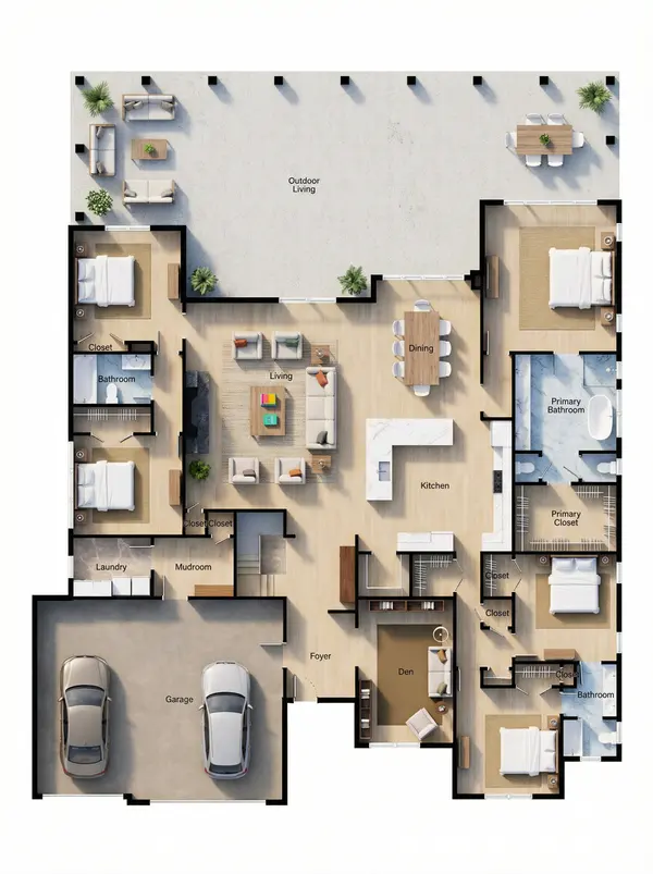 Spacious Dark 5-Bed House floorplan