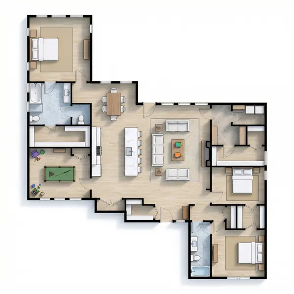 Bright 4-Bed floorplan