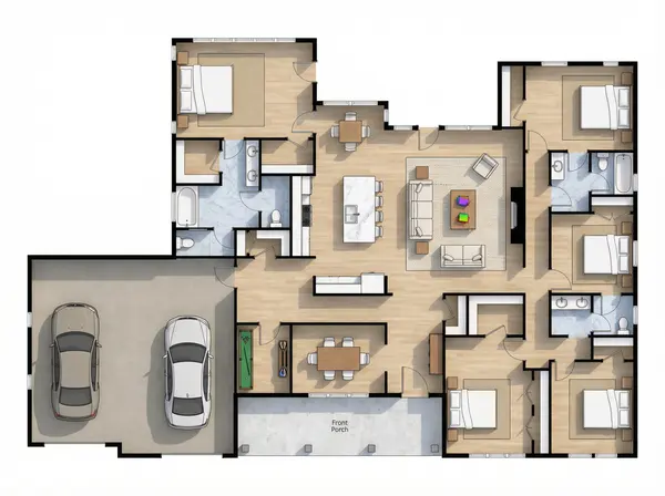 Sprawling Earthy 5-Bed floorplan