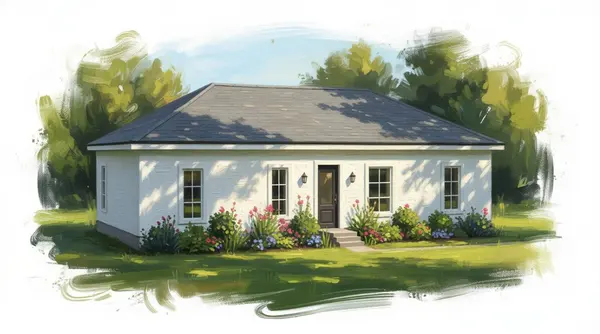 Cozy Bright 2-Bed Home exterior render