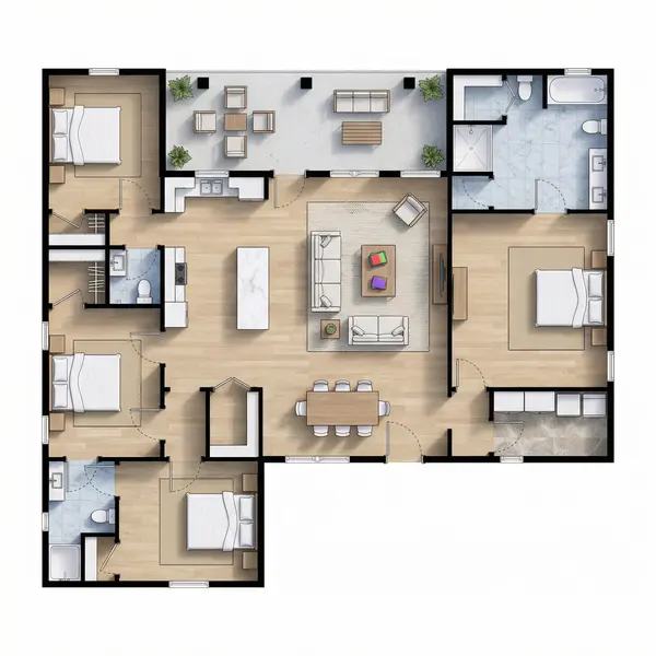 Bright 3-Bed House floorplan