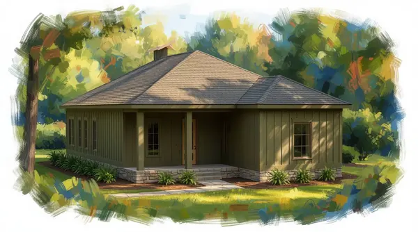 Cozy Earthy 2-Bed exterior render