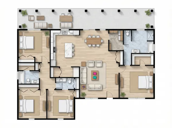 Spacious 4-Bed Bright floorplan