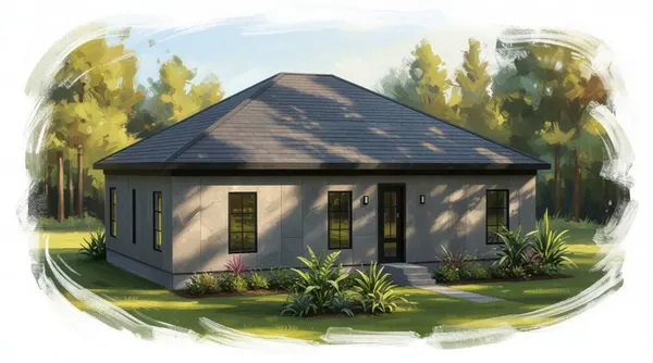 Industrial 3-Bed House exterior render