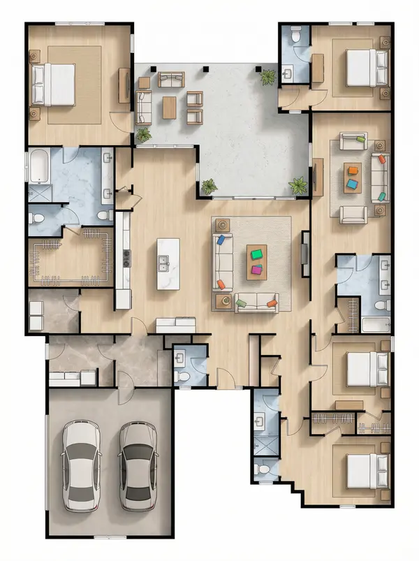 Spacious Earthy 5-Bed House floorplan