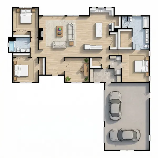 Bright 3-Bed House floorplan