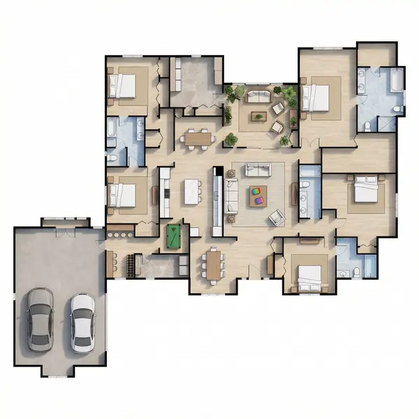 Sprawling 5-Bed Bright floorplan
