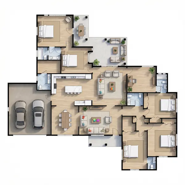 Natural 4-Bed Home floorplan