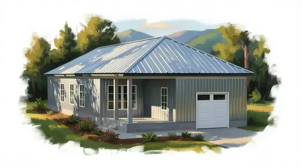 Bright Industrial 3-Bed House exterior render