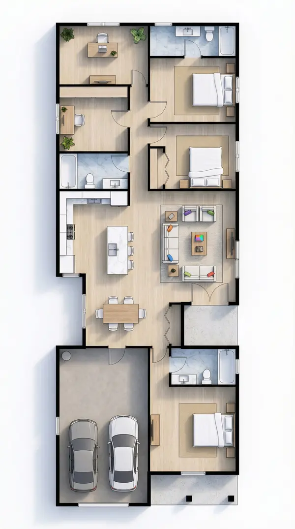 Natural 3-Bed Home floorplan