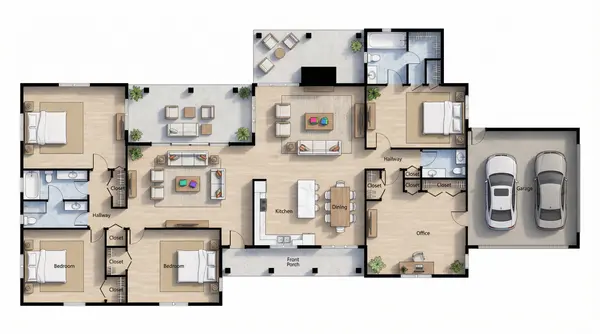 Bold 4-Bed House floorplan