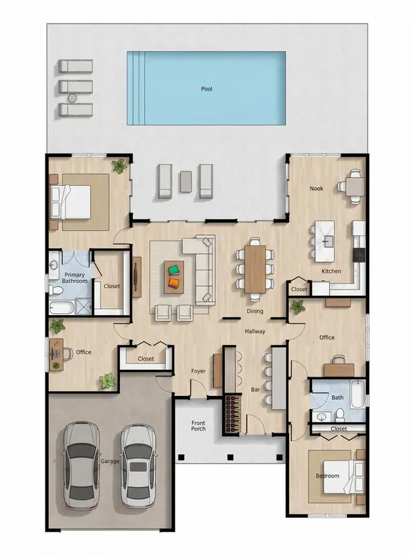 Sprawling Natural 2-Bed floorplan