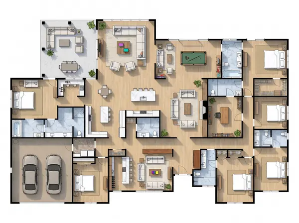 Spacious Dark 6-Bed Home floorplan