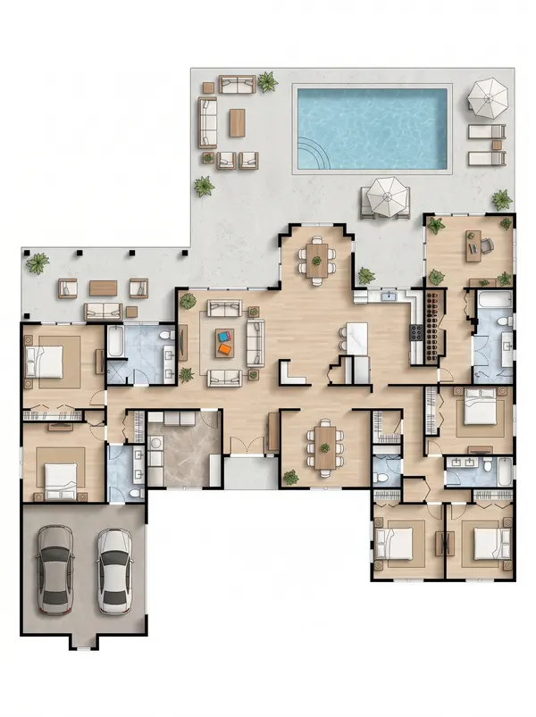Sprawling Bright 5-Bed floorplan