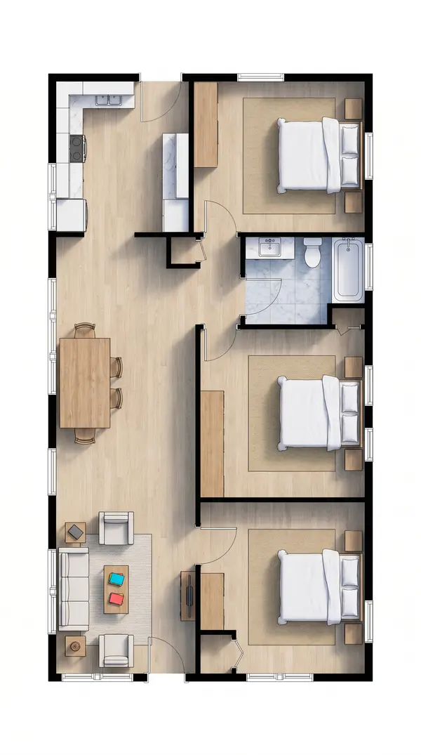 Bold 3-Bed floorplan