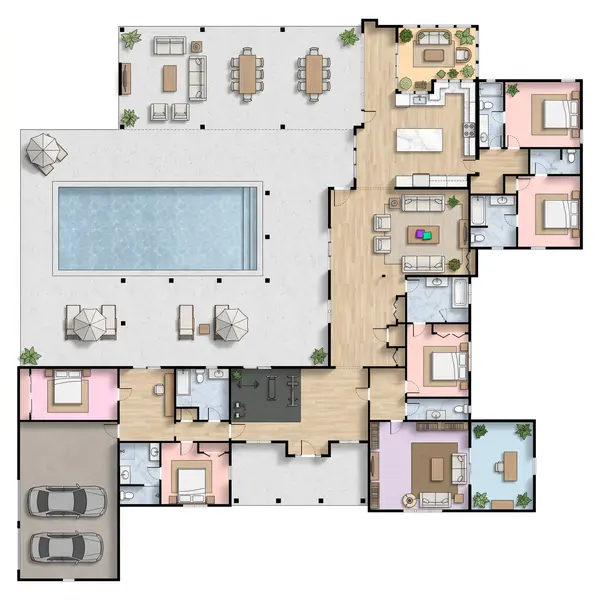 Natural Sprawling 5-Bed floorplan