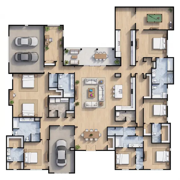 Bright 5-Bed Home floorplan