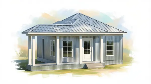 Industrial 1-Bed Home exterior render