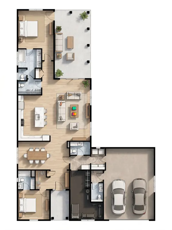 Spacious Dark 2-Bed Home floorplan