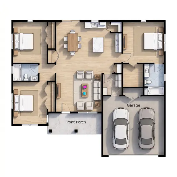 Classic 3-Bed House floorplan