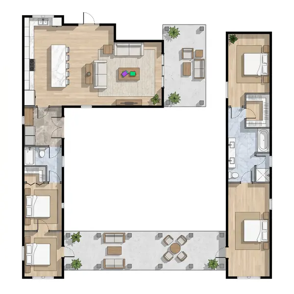 Sprawling Natural 2-Bed floorplan